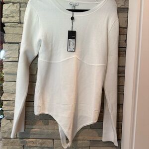 Gianni Bini Women’s Size XL Bodysuit Sweater Ivory Long Sleeve